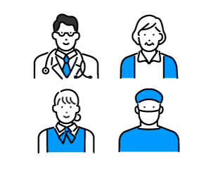 データベースのまわりを色々な情報が囲んでいるイラスト